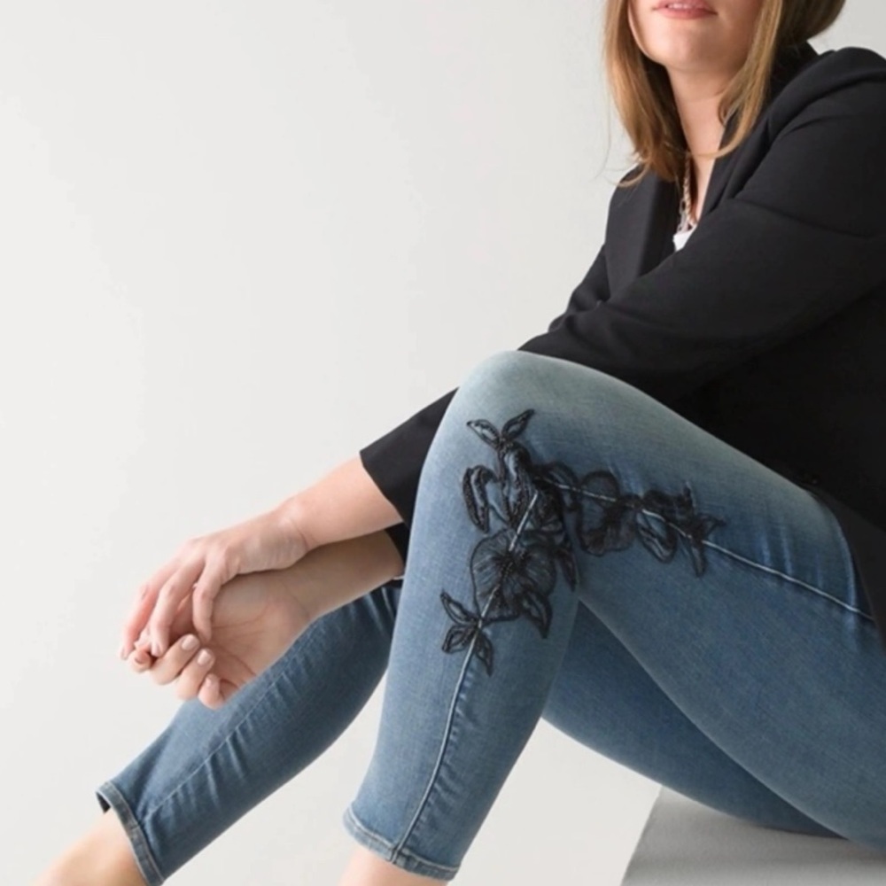 WHBM beaded jeans